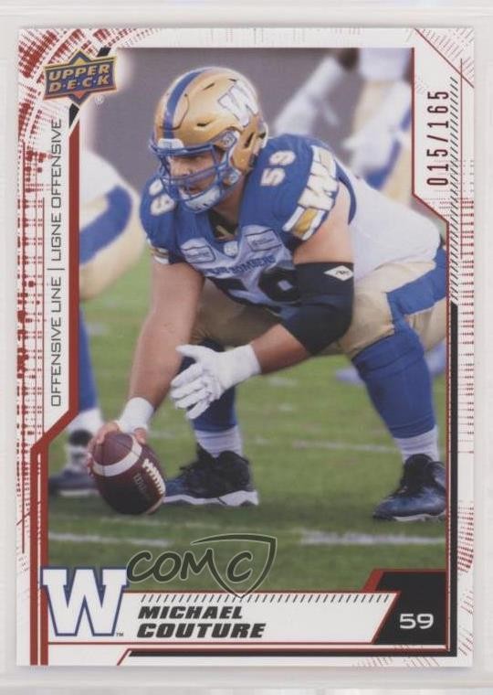 2020 Upper Deck CFL Red 15/165 Michael Couture #76 0cv6