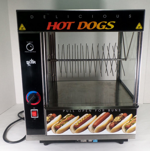 Star Broil-O-Dogs Hot Dog Machine with Bun Warmer 48 Dog Capacity Commercial SS