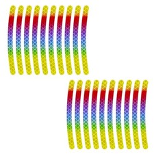 20PCS Car Wheel Stripe Stickers, Night Safety Warning Rim Decals, Reflective