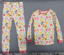 Magnetic Me Eco Friendly Pajamas PJ s Set Flowers Girls Long Sleeves Pants 6 Y