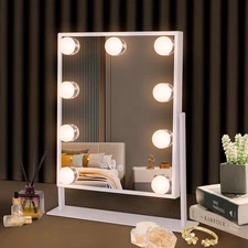 Vanity Mirror with Lights Lighted Makeup Mirror with 9 LED Bulbs Plug in Light u