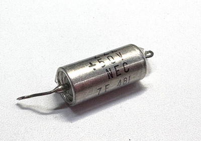 1pcs NEC  22uF 50V 10% Solid Axial Tantalum Capacitor Used