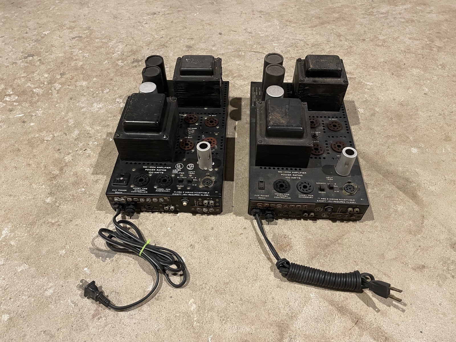 Pair Bogen MO-100A  Tube Power Amps Untested 