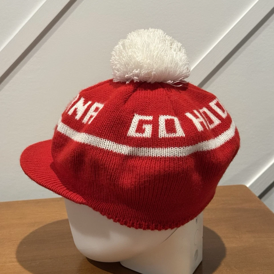 Go Hoosiers Indiana Rojo Blanco Pompón Unisex Adulto Gorra Plana Sombrero Deportes Foto 4 de 4