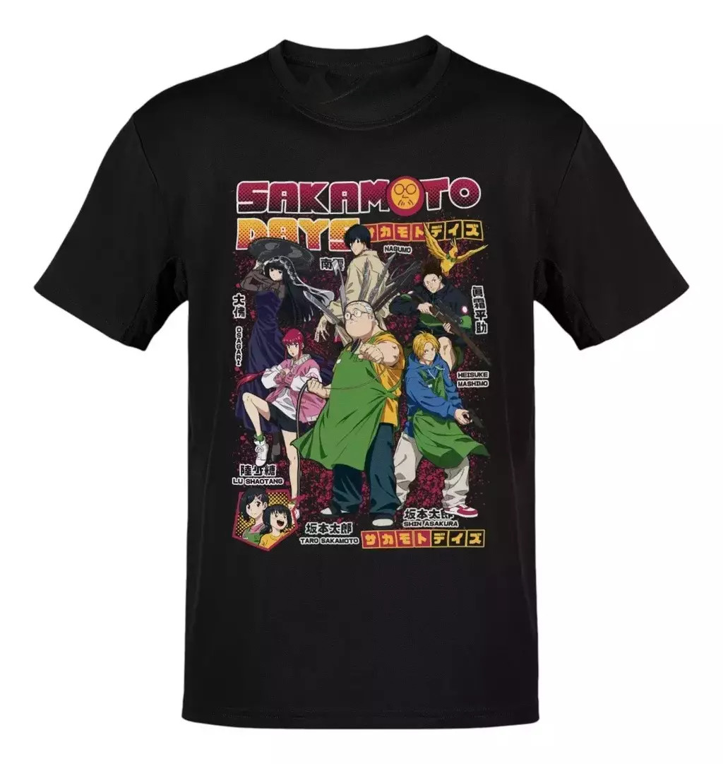 Anime Sakamoto Days Sakamoto Lu Shaotang Mashimo Nagumo T-Shirt Size S-5XL