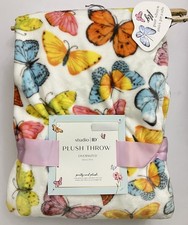   Butterflies  Oversize Plush Throw Blanket, 60  x 70  Studio ID, New w/tag