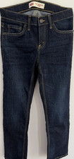 Levi's 502 Regular Taper Boys Jeans Dark Blue Denim Size 10 Cotton Comfort