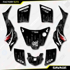 Black Savage Racing Graphics Kit fits Suzuki LT50 All Years Decal LT 50 a