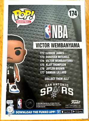 Funko POP! 🏀 NBA #174 Victor Wembanyama 🔥Rookie🔥 w/ protector