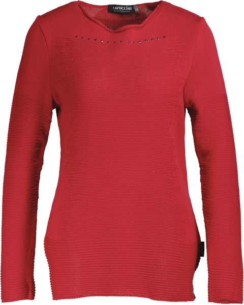 Neu ! Capuccino Damen Pullover Rot Gr. 44-image