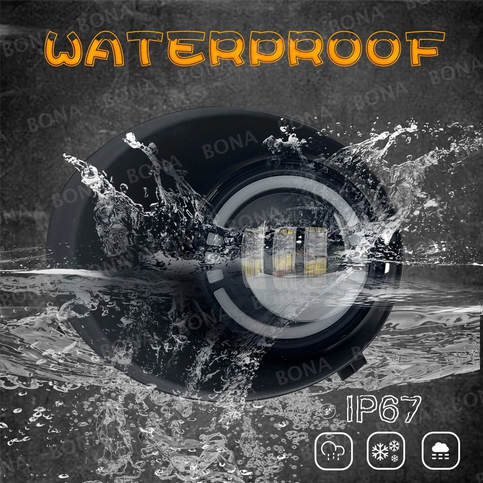 Pair For 2007-2013 Toyota Tundra 2008-2011 Sequoia LED Fog Lights Bumper Lamps - Image 2 of 4