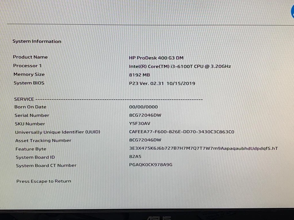 HP ProDesk 400 G3 Mini - i3-6100T - 8GB RAM - 128GB SSD - OS - PSU (OFFERS OK) - Image 4 of 4