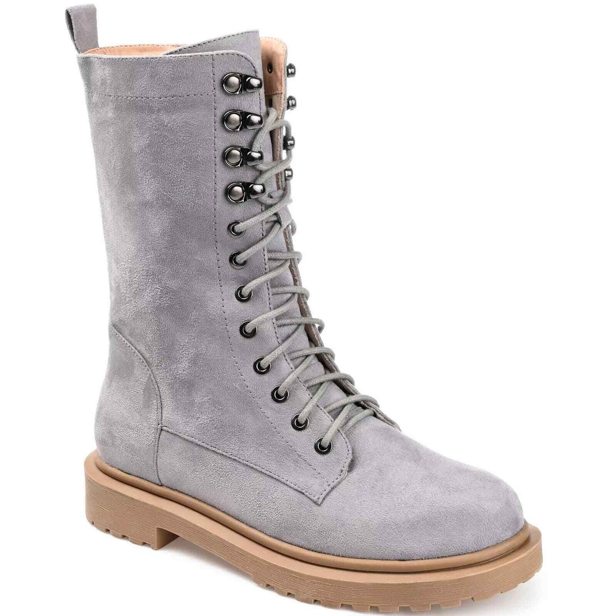 Journee Collection Women Mid Calf Combat Boots Cadee Size US