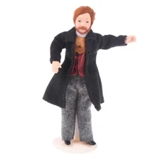 1:12 Scale Dollhouse Miniature Porcelain Dolls Bearded Man Gentleman Handmade