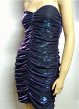 Glitzer PartyKleid Cocktail Minikleid Mesh dr...
