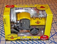 Gearbox Ford Penzoil 1912 Ford Model T Tanker 1:24 Die-cast Oil Truck Bank MIB