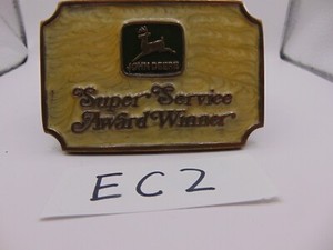 JOHN DEERE SUPER SERVICE AWARD BELT BUCKLE VINTAGE 4/750 RARE PORTLAND THIRD ED