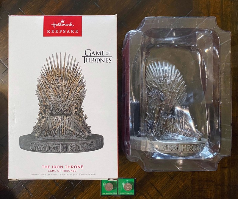 HALLMARK KEEPSAKE 2022 THE IRON THRONE GAME OF THRONES CHRISTMAS ORNAMENT NEW