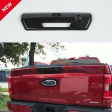 For Ford F150 2021-22 ABS Carbon Fiber Rear Tailgate Door Handle Panel Trim
