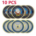 10Pcs Challenge Coin Commemorative Medal Gold Plated Us Navy America Collectible