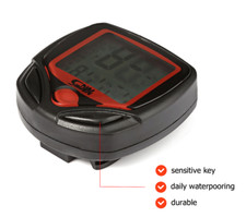 Bike Bicycle SPEEDOMETER Cycle Digital Odometer Computer MPH KMH Waterproof LCD