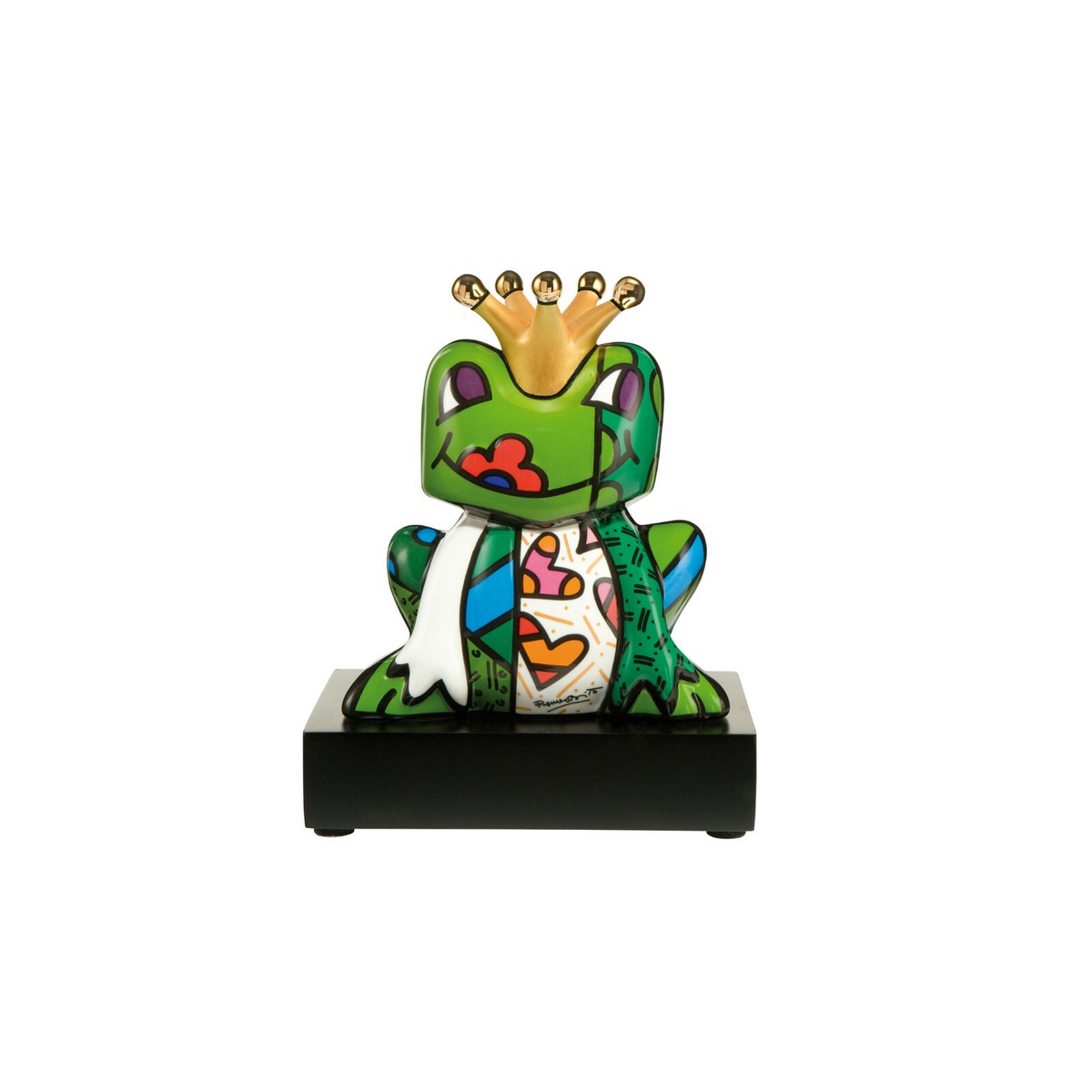 Romero Britto: original porcelain sculpture PRINCE, frog, new, gift box,  $250