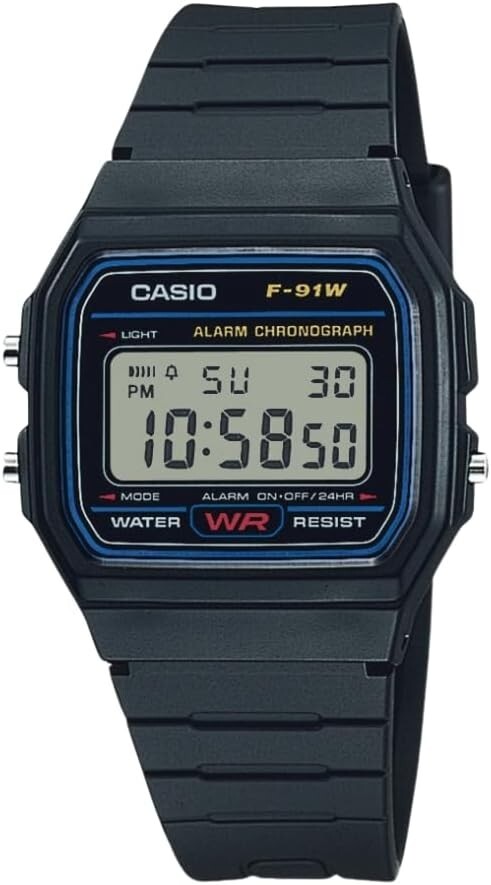 Casio F91w Casio Sensor Watch Casio F91W-1, Year Battery