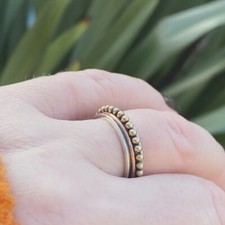 Solid 925 Sterling Silver Spinner Ring Wedding Wide Fidget Gift For Women A-850