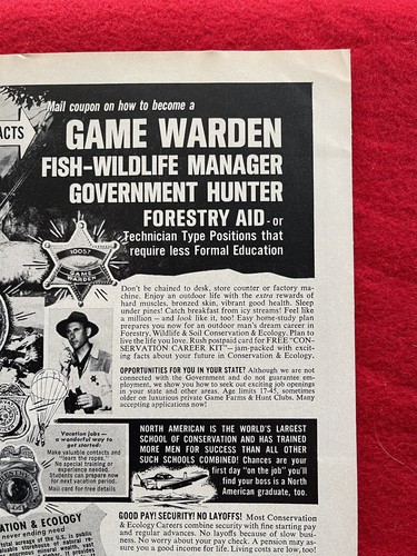 Vintage 1972 Print Ad North American School Of Conservation ๐ฏ Original Ad - Picture 3 of 7