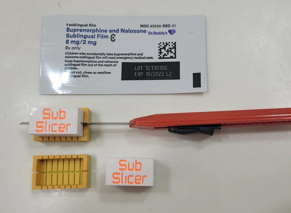SubSlicer набор из 2 Suboxone триммер 8/2 мг полоски точная доза сужение с бритвой - Изображение 2 из 4