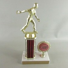 HORSESHOE TROPHY AWARD 10" TALL  marble Base Purple