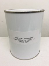 1 LITRE MIPA 2K HS FORD FROZEN WHITE Solvent Spray paint TOP COAT ACRYLIC GLOSS