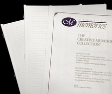 Creative Memories 12x15 White Pages Ruled, buy only what you need 