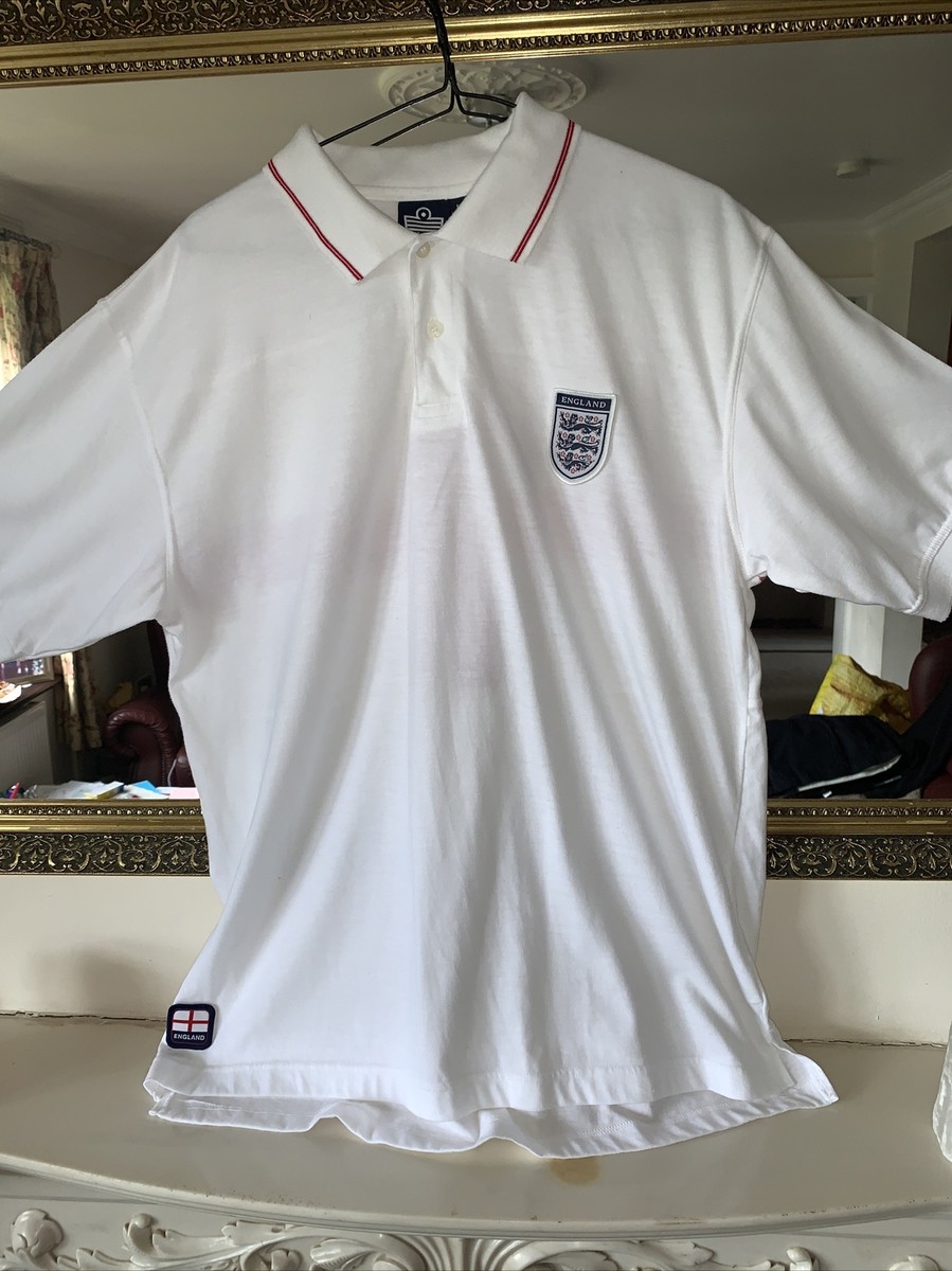 ENGLAND FOOTBALL” VINTAGE ADMIRAL “ POLO SHIRT “LARGE” FANTASTIC