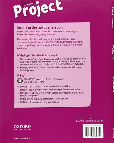 Oxford PROJECT Level 4 4th EDITION Workbook with Audio CD & Online ...
