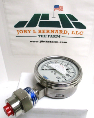 WIKA , PRESSURE GAUGE , 0-200 PSI , LIQUID, TW1.5A.0016 , DIAPHRAGM , 1/2'' FNPT