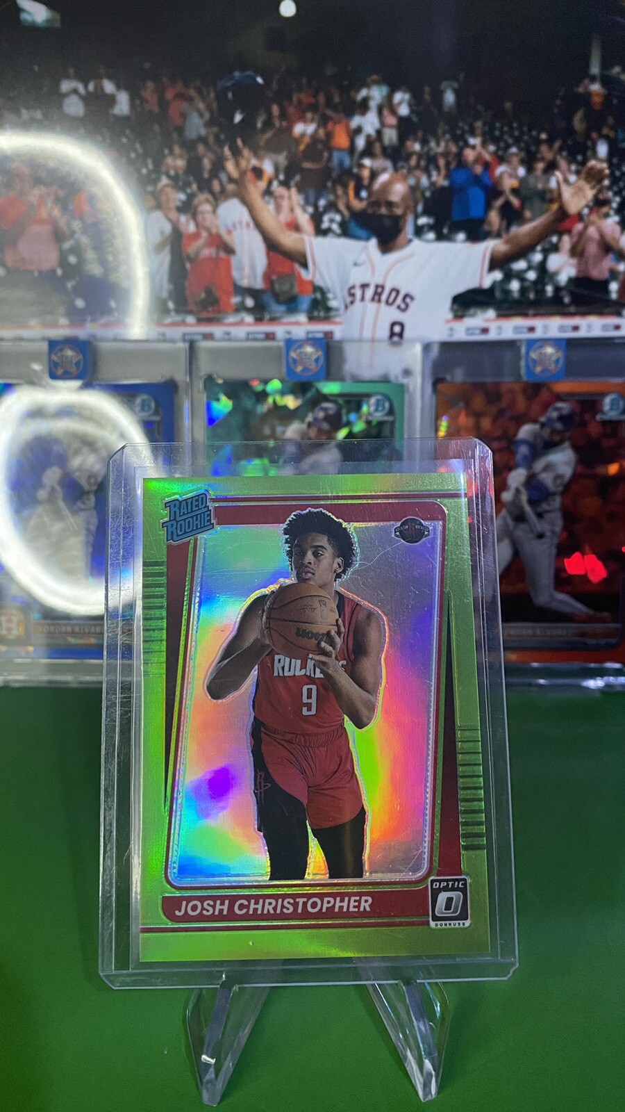 2021-22 Donruss Optic Lime Green 200 Josh Christopher RR Rated Rookie 40/149