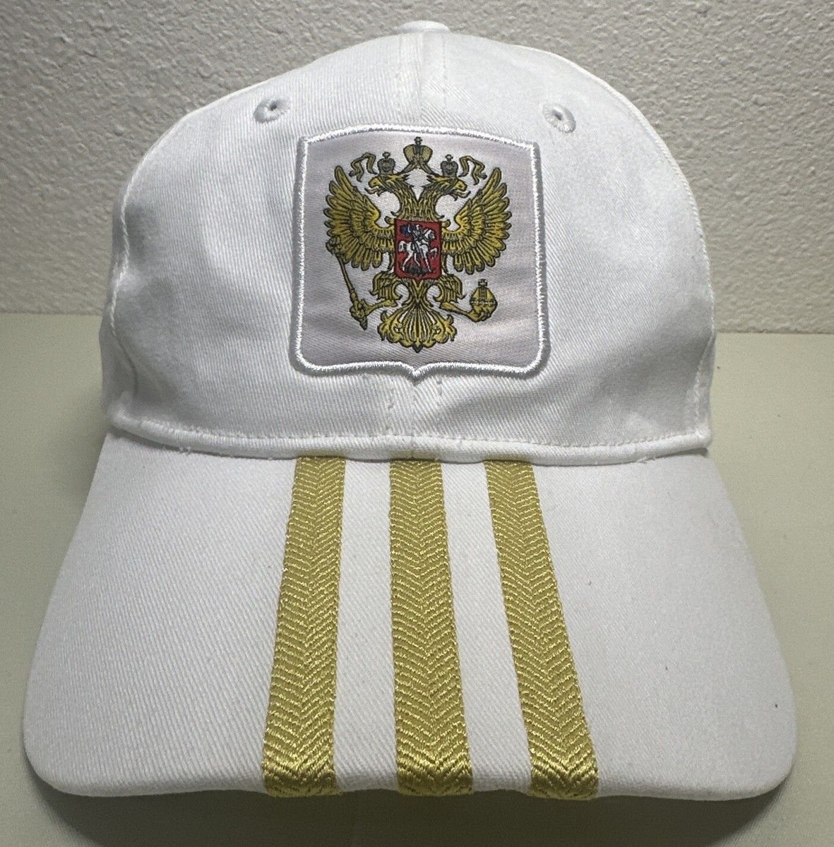 Adidas 2010 Russian National Football Team Stripes Hat White