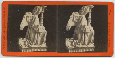 Stereoanlage um 1870 Pietro Poppi. Bologna. Bologna. Dominikuskirche. Engel.
