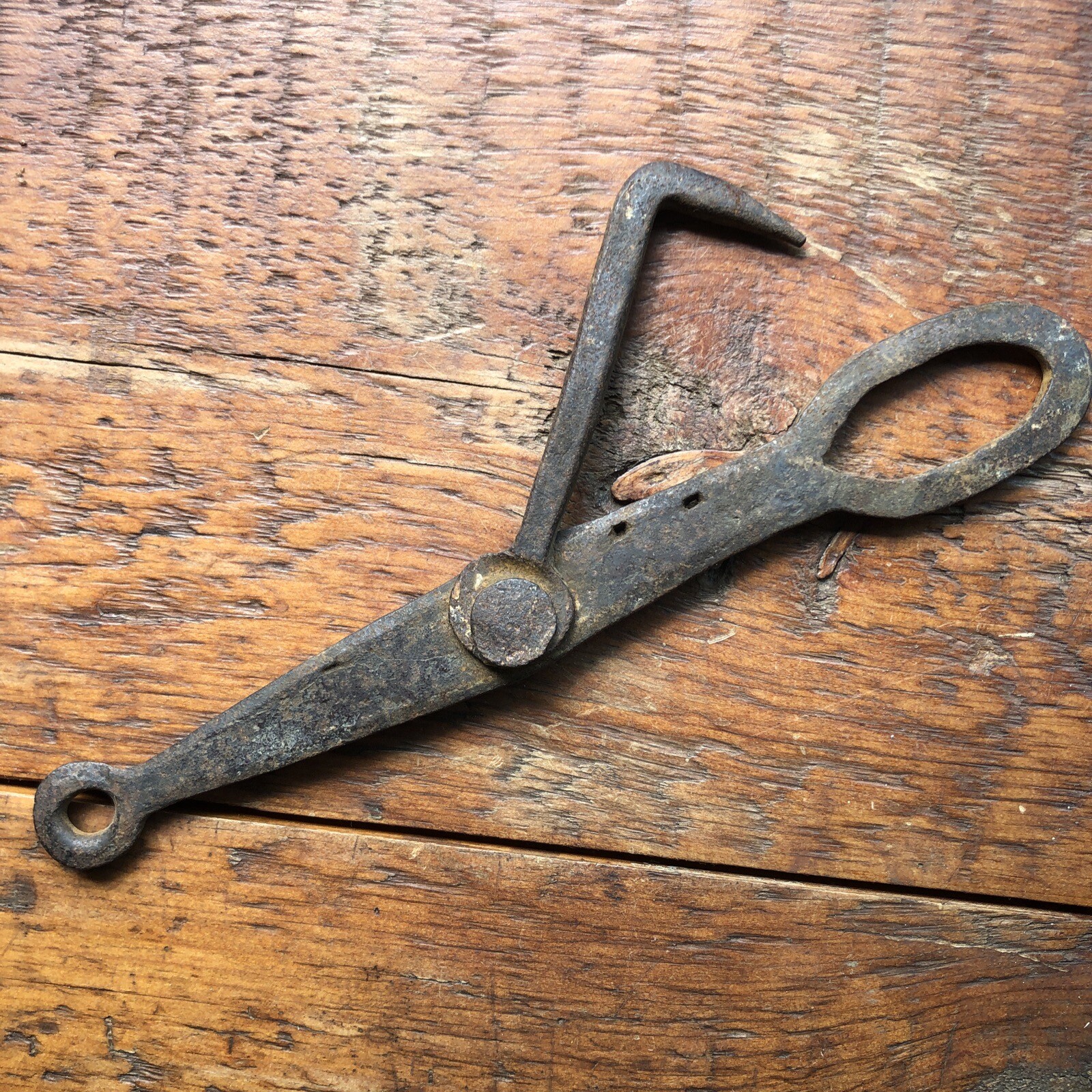 Antique Hasp Wrought Iron Latch Hook Lock Barn Door Gate Hand Forged Primitive
