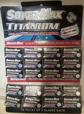 100 SUPERMAX SUPER PLATINUM DOUBLE EDGE BLADES #AA314  NEW FREE SHIPPING
