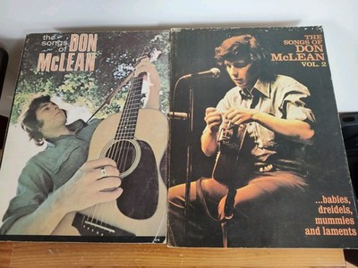 Lot of 2 DON MCLEAN The Songs of Don McLean Vol 1,2 Sheet Music Lyrics Books 
