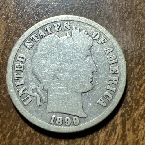 1899-S Barber Dime. Free shipping Actual Coin Shop And Save