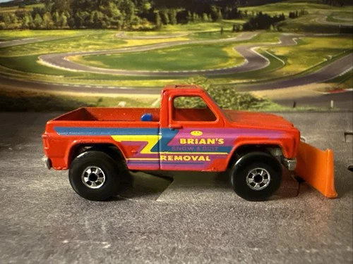 Vintage RARE 1979 Hot Wheels Car - BRIAN'S SNOW REMOVAL Pickup Truck & Plow