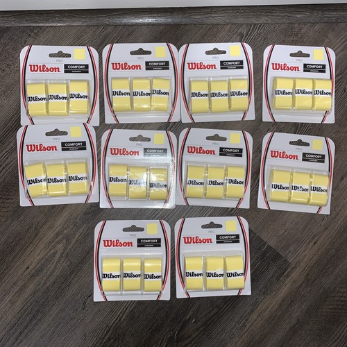 30 Pack Wilson Pro Comfort - Tennis Racquet Over Grip - Yellow | eBay