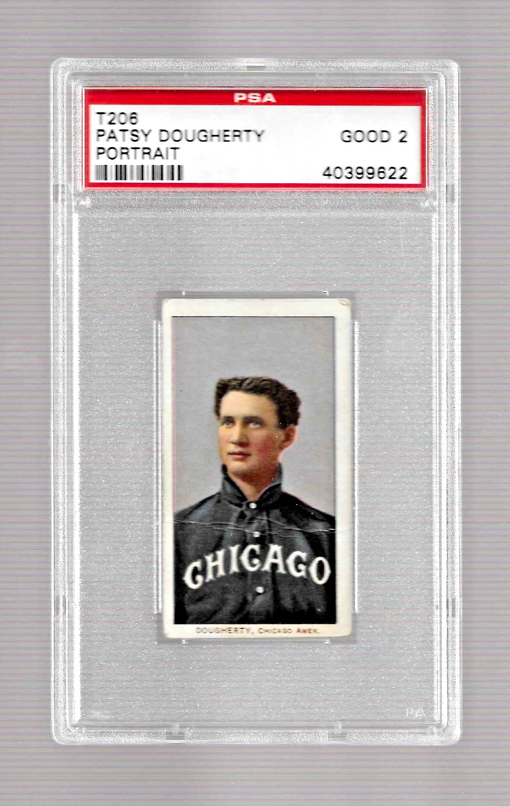 1909 T206 PIEDMONT 150/25 TOBACCO BASEBALL CARD PSA 2 PATSY DOUGHERTY WHITE SOX