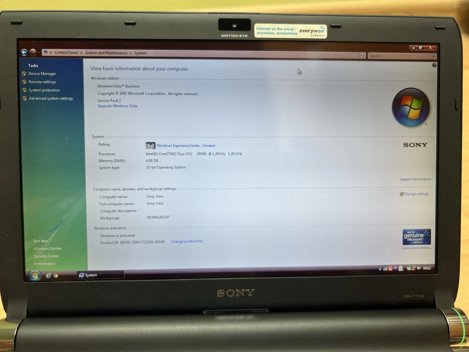 Sony VAIO VGN-TT11LN UK Model With Blu-ray And SSD #H8 - Image 4 of 4