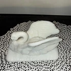 Westmoreland Raised Wing Swan White Milk Glass LID ONLY Vintage 7” x 4”
