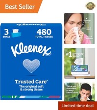 Trusted Care 2-Ply Facial Tissues - Unscented 160 Count/Box, 3 Box Value Set