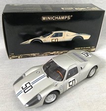 MINICHAMPS 1/18 Porsche 904 GTS 1964 Silver Racing Car Model #50